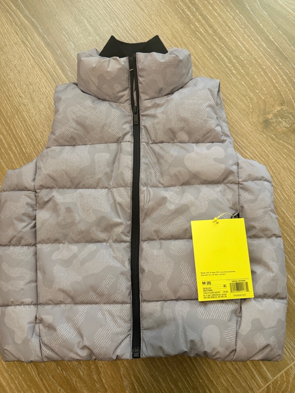 all in motion Gray Camouflage Puffer Vest NWT Boys M